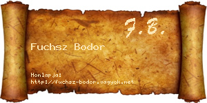 Fuchsz Bodor névjegykártya